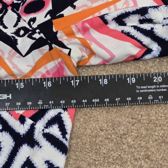 Vince Camuto Sheath Shift Dress Short Sleeve Colorful Geometric Pattern Womens 8 - Picture 6 of 11